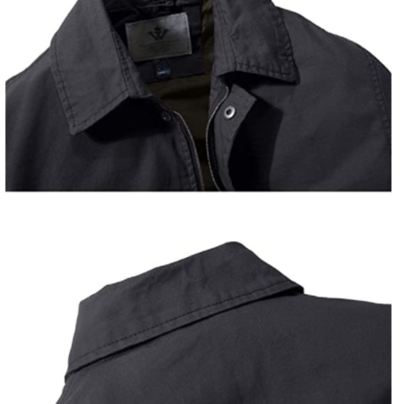 Men's Canvas Utility Work Wear Lightweight Casual Military Jacket - Picture 5 of 6